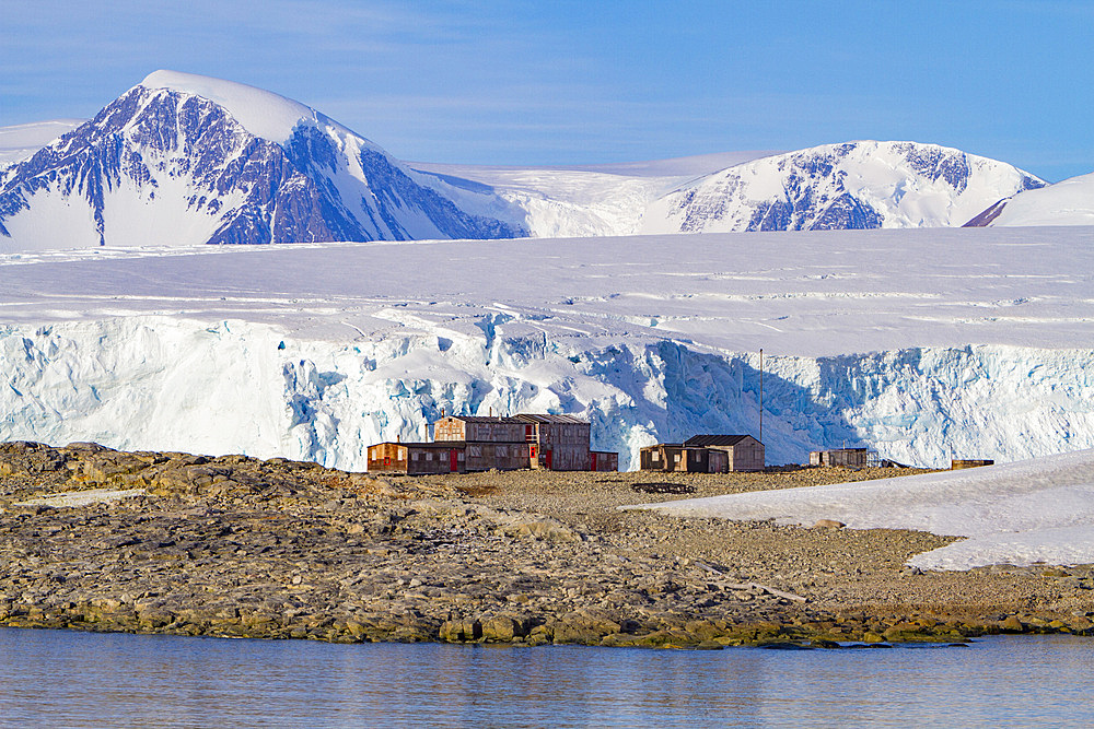 Views of the research base on Stonington Island, Antarctic Peninsula, Antarctica, Southern Ocean.