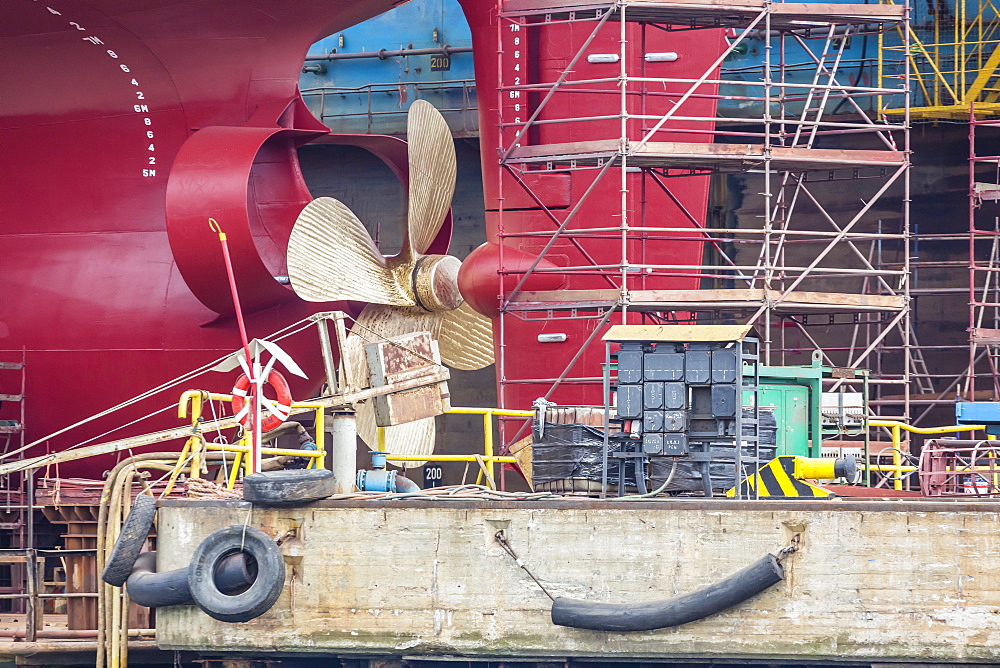 The once communist controlled Gdansk shipyards, home to the Solidarity movement, Gdansk, Poland, Europe