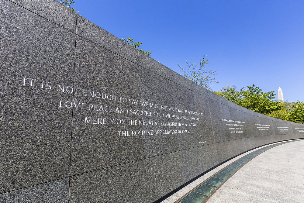 Exterior view of the Martin Luther King Memorial, Washington D.C., United States of America, North America