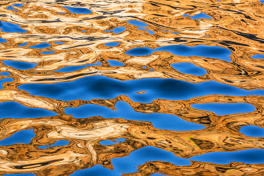 Reflections in the late afternoon light on the King George River, Kimberley, Western Australia, Australia, Pacific