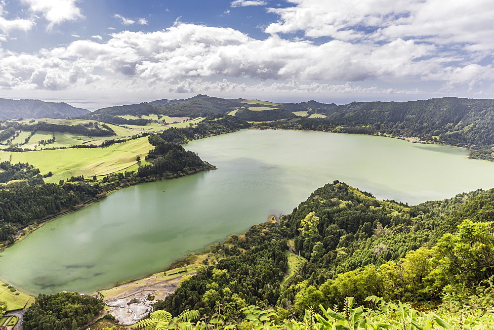 Furnas Valley, a site of bubbling hot springs and fumaroles on the Azorean capital island of Sao Miguel, Azores, Portugal, Europe