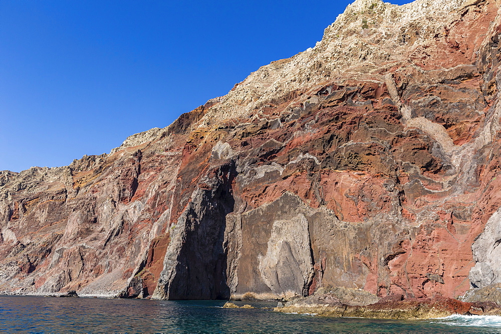 A view of the island of Deserta Grande, in the Ilhas Desertas, near the city of Funchal, Madeira, Portugal, Atlantic, Europe