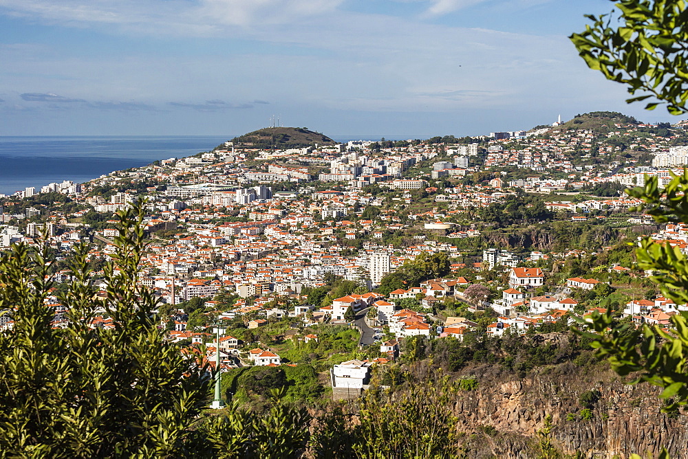 View from above the heart of the capital city of Funchal, Madeira, Portugal, Atlantic, Europe