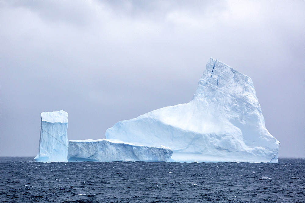 Huge tabular icebergs broken off from B-17A Iceberg near Cooper Bay, South Georgia, UK Overseas Protectorate, Polar Regions