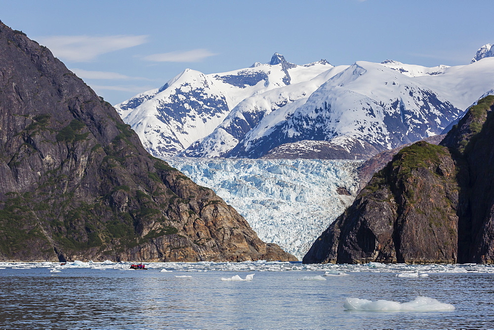 Scenic views of the south Sawyer Glacier in Tracy Arm-Fords Terror Wilderness Area in Southeast Alaska, United States of America, North America