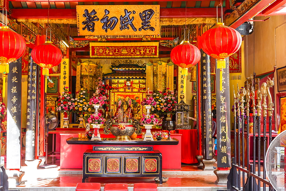 Temple in the city of Kuching, the capital and the most populous city in the state of Sarawak, Borneo, Malaysia, Southeast Asia, Asia