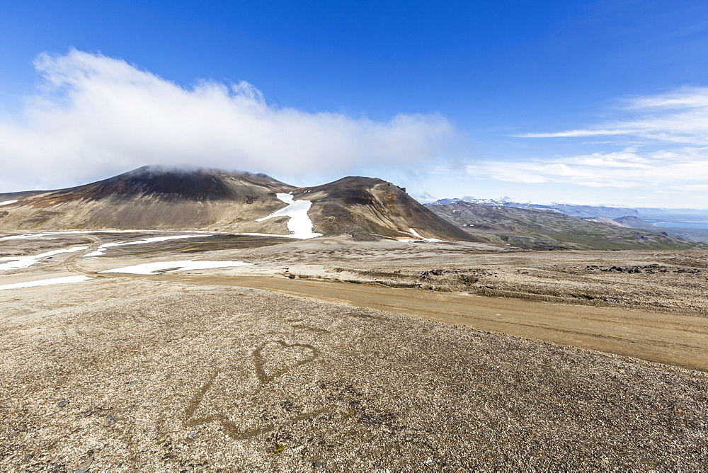 A view inside the stratovolcano crater Snaefellsjokull, Snaefellsnes National Park, Snaefellsnes Peninsula, Iceland, Polar Regions