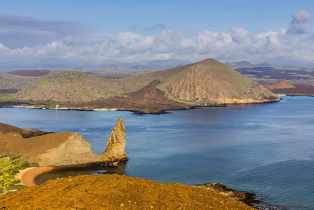 Sunrise over the lava flows on Bartolome Island, Galapagos, Ecuador, South America