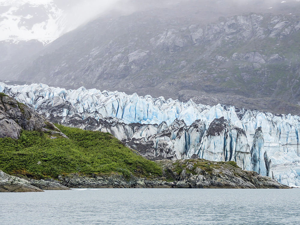 Lamplugh Glacier, a tidewater glacier in Glacier Bay National Park and Preserve, Southeast Alaska, United States of America, North America