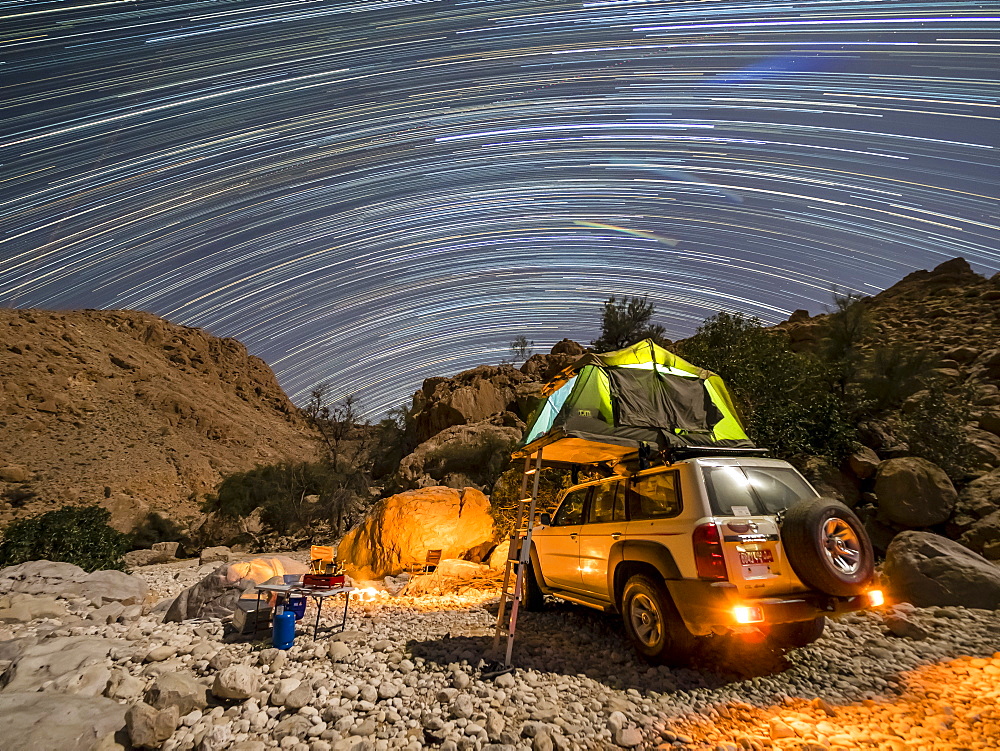 Camping out under the stars in the Sultanate of Oman, Middle East