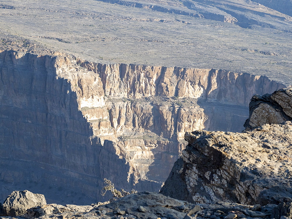 Jebel Shams, the highest mountain of the Hajar range, Sultanate of Oman, Middle East