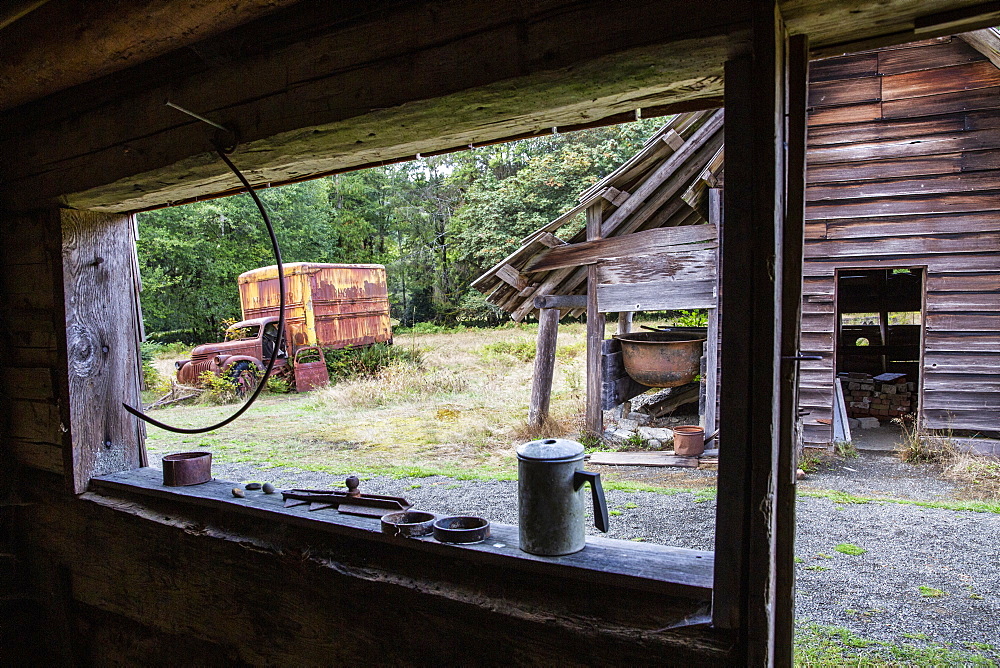 Old Chevrolet truck at the Kestner Homestead, Quinault Rain Forest, Olympic National Park, UNESCO World Heritage Site, Washington State, United States of America, North America