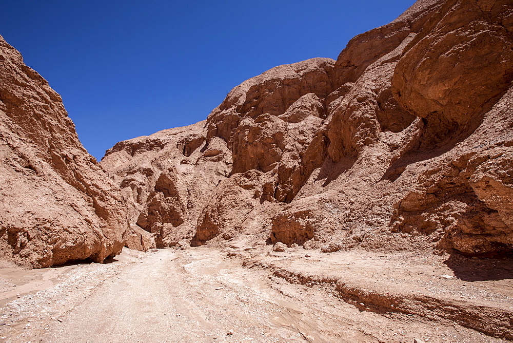 Sun scorched hills at Quebrada de Chulacao, Catarpe Valley in the Atacama Desert, Chile, South America