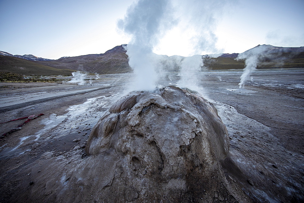 Geysers del Tatio (El Tatio), the third largest geyser field in the world, Andean Central Volcanic Zone, Antofagasta Region, Chile, South America