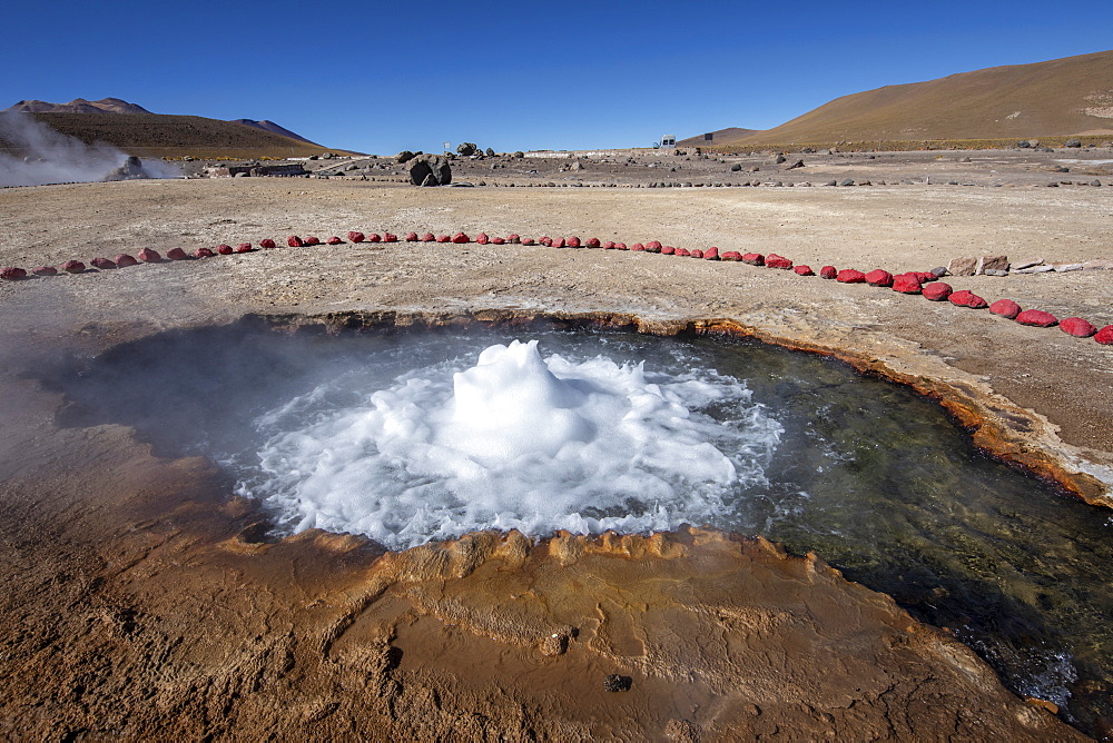 Geysers del Tatio (El Tatio), the third largest geyser field in the world, Andean Central Volcanic Zone, Antofagasta Region, Chile, South America