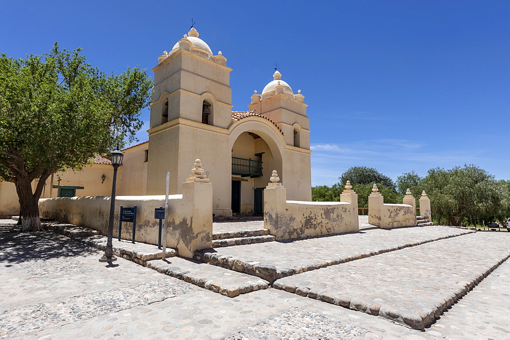 Exterior view of the 17th century Jesuit church Iglesia San Pedro Nolasco de los Molinos, Salta Province, Argentina, South America