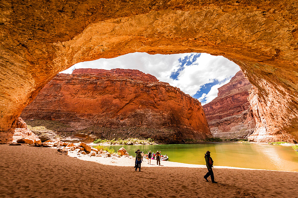 The naturally formed Redwall Cavern, Colorado River, Grand Canyon National Park, UNESCO World Heritage Site, Arizona, United States of America, North America