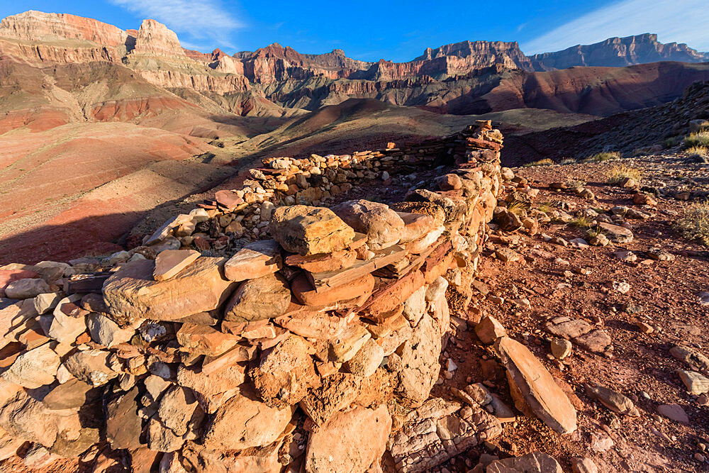 Ancestral Puebloan ruin at Desert View on the Colorado River, Grand Canyon National Park, UNESCO World Heritage Site, Arizona, United States of America, North America