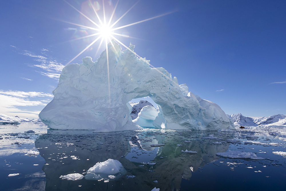 Detail of an iceberg in Paradise Bay, Antarctica, Polar Regions