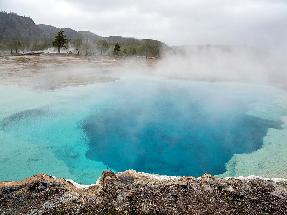 The Sapphire Pool in the Norris Geyser Basin, Yellowstone National Park, UNESCO World Heritage Site, Wyoming, United States of America, North America