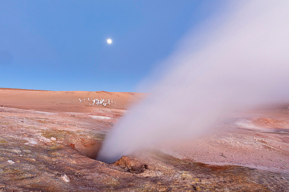 Geysers at Banos Termales in the Eduardo Avaroa Andean Fauna National Reserve, Potosi Department, Bolivia, South America