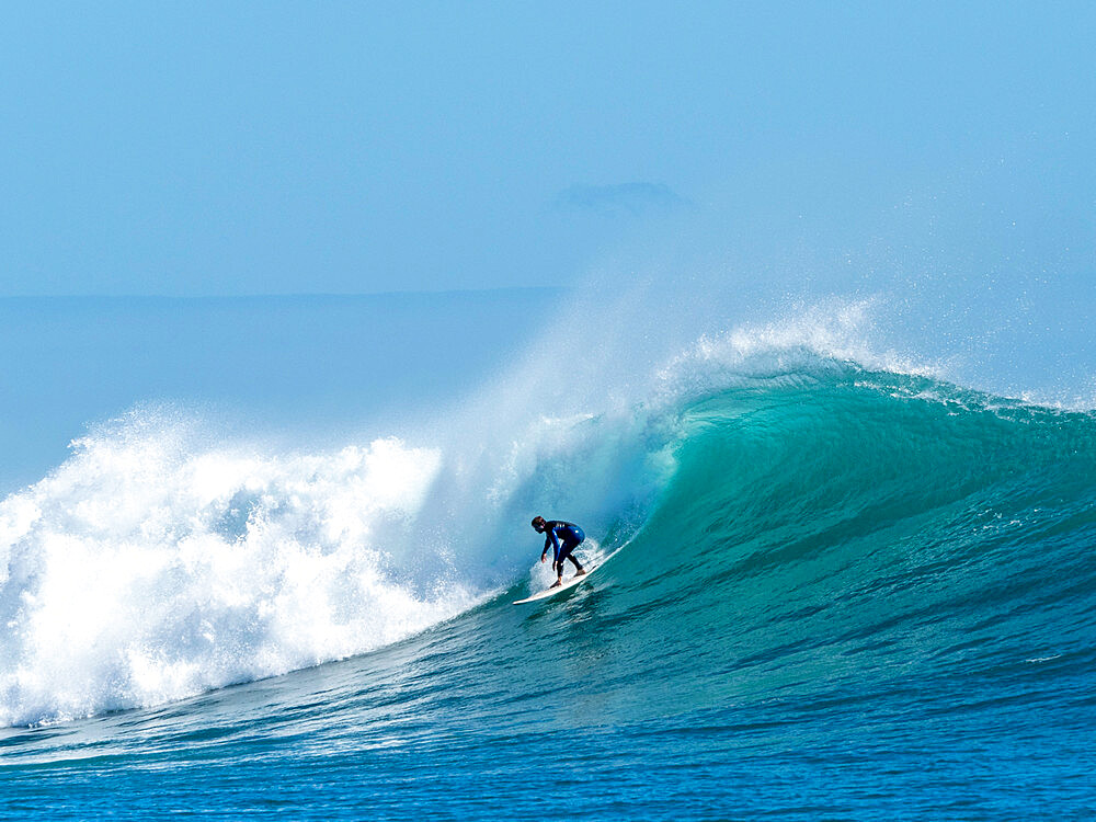 Surfer at North Reef, Lighthouse Bay, Exmouth, Western Australia, Australia, Pacific