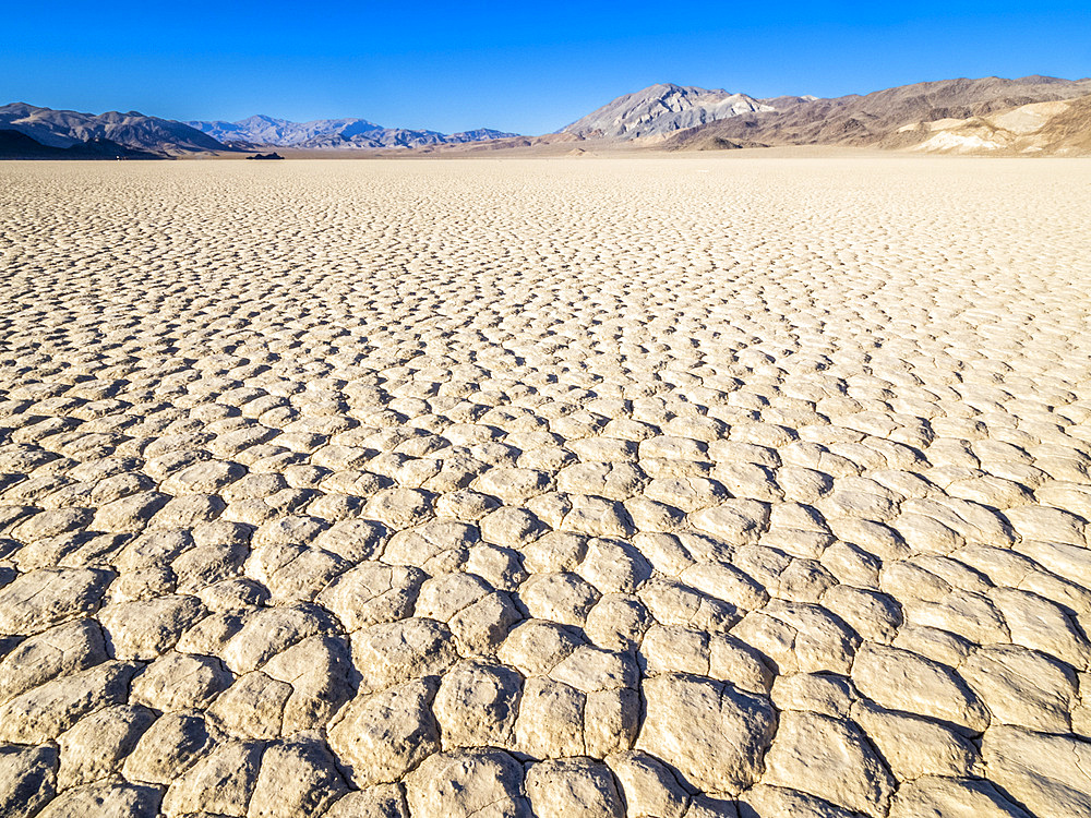 The Racetrack, a playa or dried up lakebed, in Death Valley National Park, California, United States of America, North America