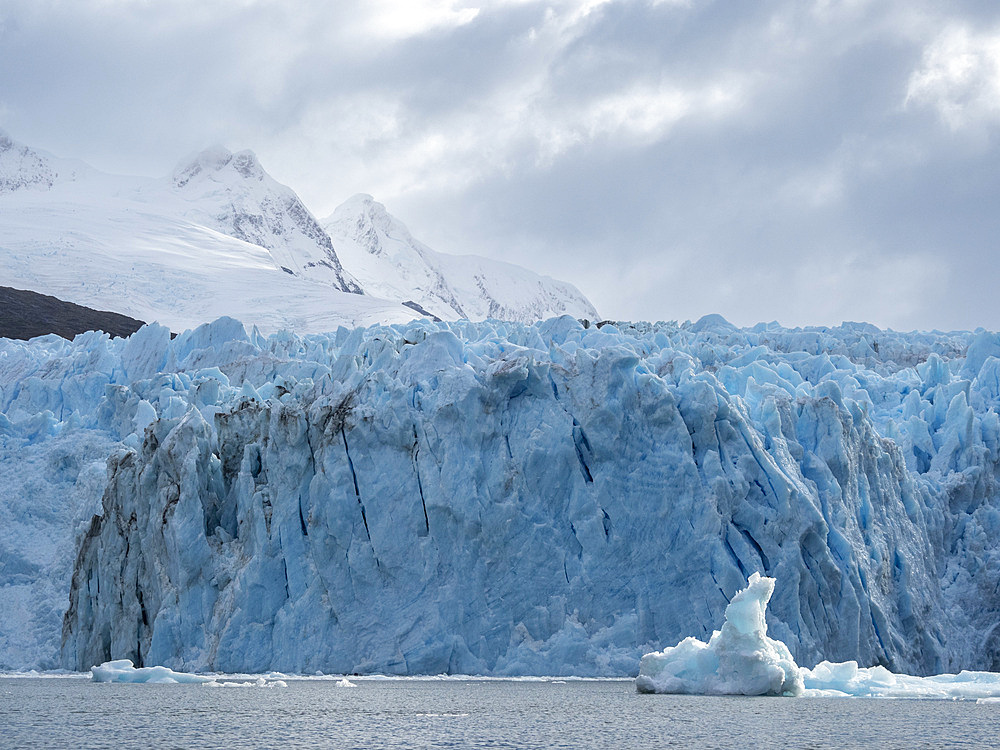 A view of the Garibaldi Glacier in Albert de Agostini National Park in the Cordillera Darwin mountain range, Chile, South America