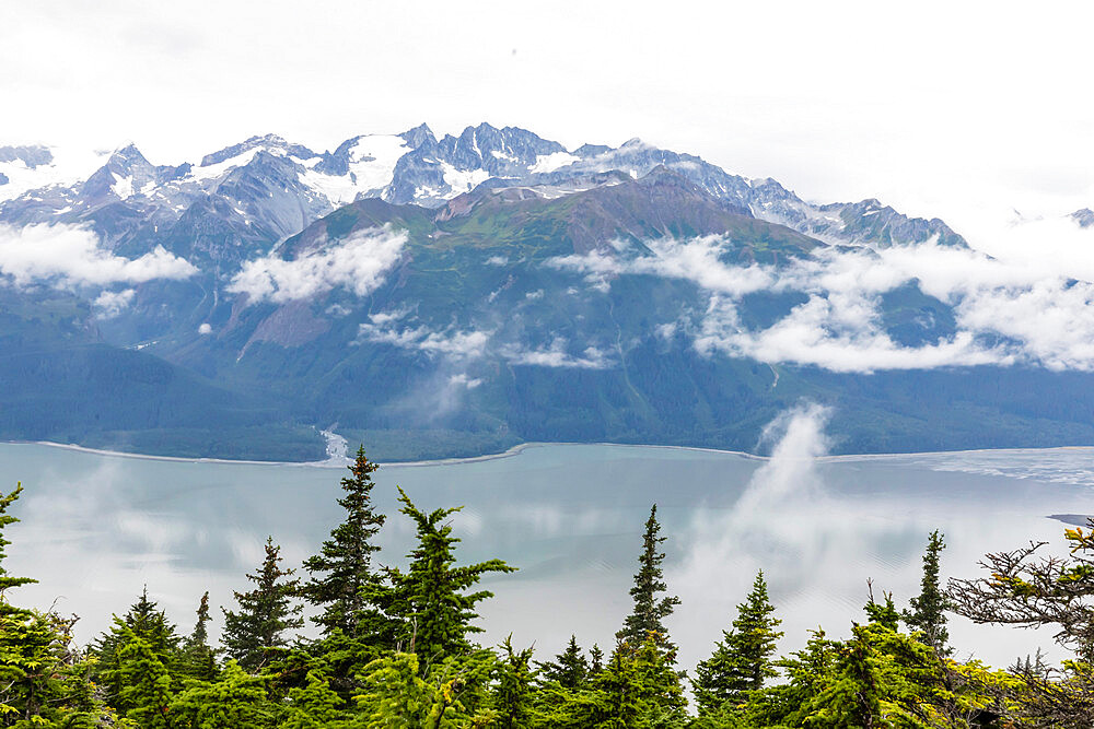 Flight seeing over the Fair-weather Range in Glacier Bay National Park, Southeast Alaska, USA.