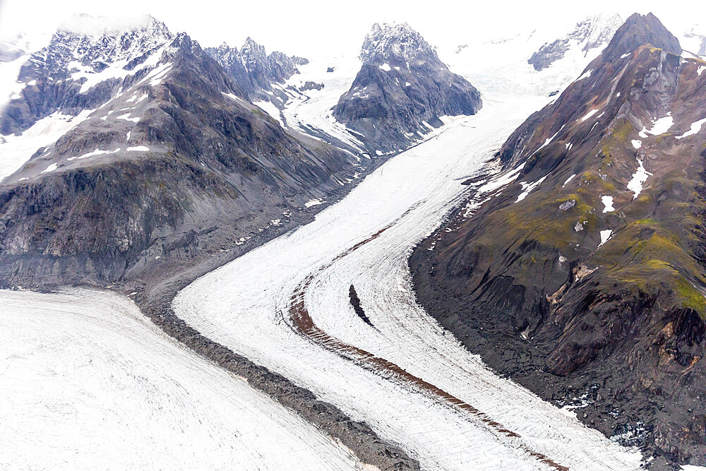 Flight seeing from Haines over the Fair-weather Range in Glacier Bay National Park, Southeast Alaska, USA.