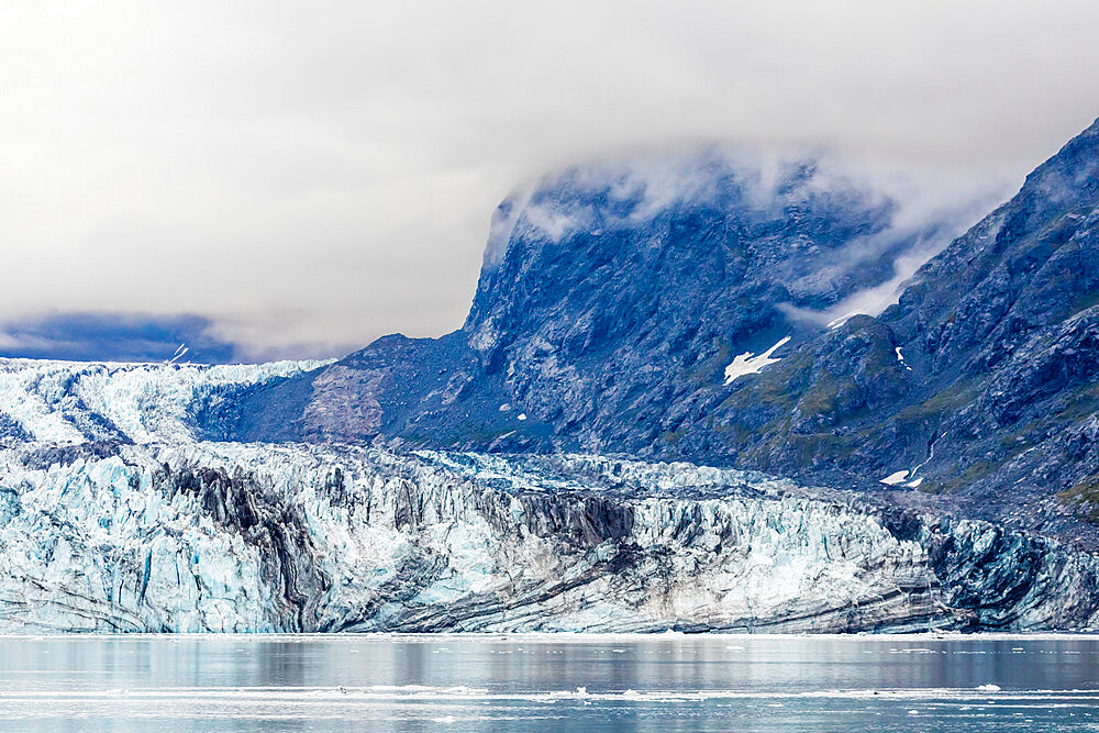 A view of Margerie Glacier in the Fair-weather Range, Glacier Bay National Park, Southeast Alaska, USA.