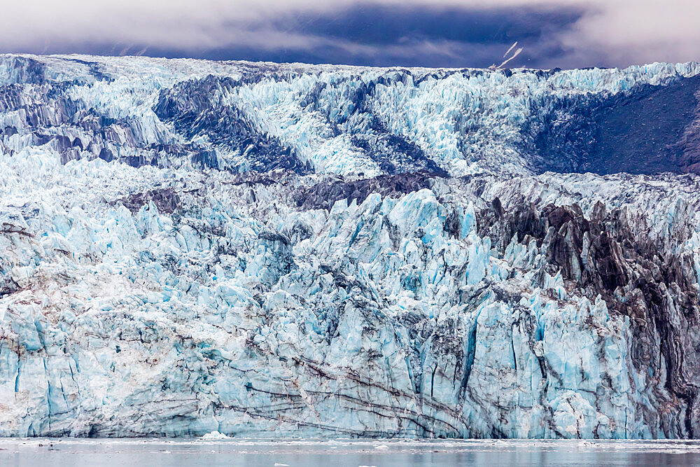 A view of Margerie Glacier in the Fair-weather Range, Glacier Bay National Park, Southeast Alaska, USA.