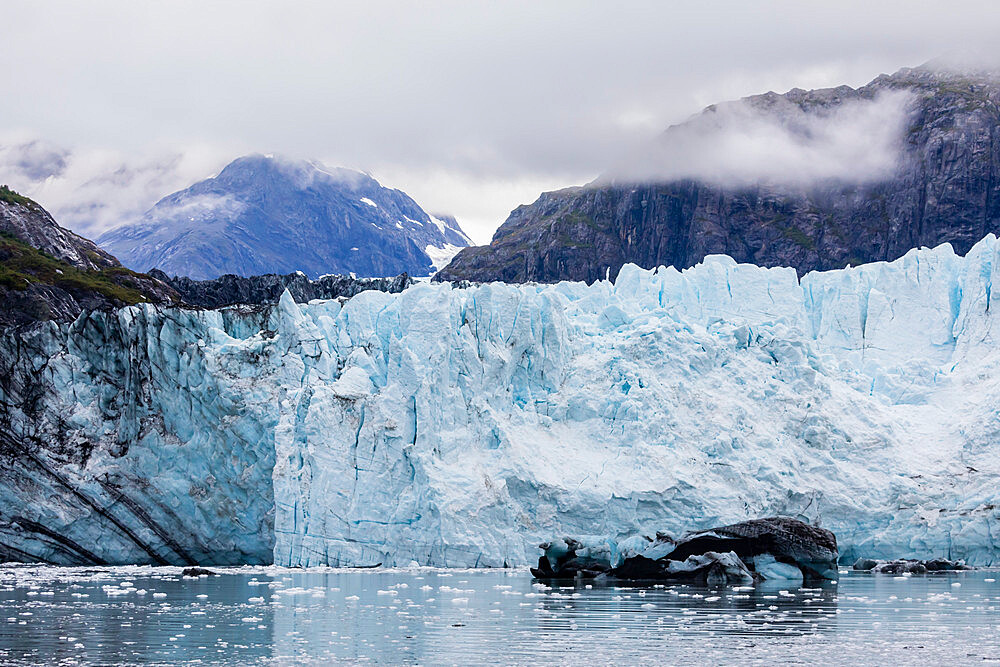 A view of Margerie Glacier in the Fair-weather Range, Glacier Bay National Park, Southeast Alaska, USA.