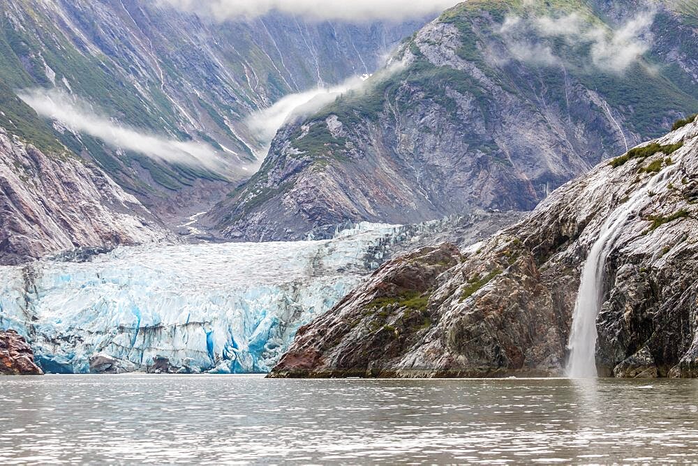 A waterfall near Sawyer Glacier in Tracy Arm-Fords Terror Wilderness, Southeast Alaska, United States of America.