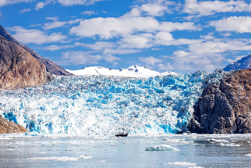 Ice calved from the South Sawyer Glacier in Tracy Arm-Fords Terror Wilderness, Southeast Alaska, USA.