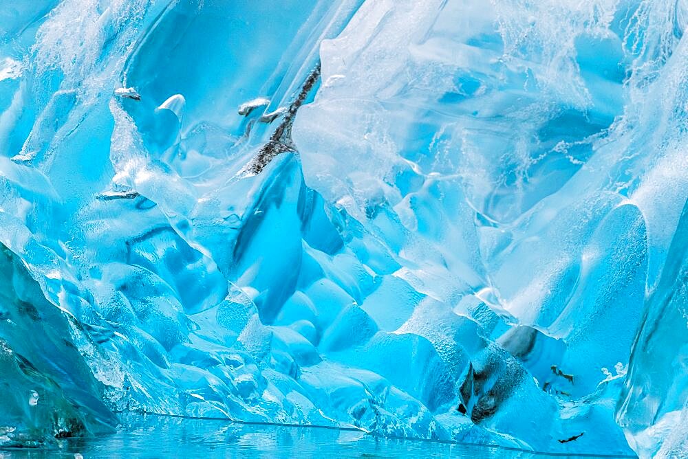 Detail of ice calved from the South Sawyer Glacier in Tracy Arm-Fords Terror Wilderness, Southeast Alaska, USA.