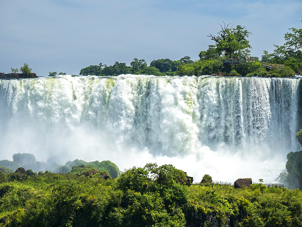 A view from the lower circuit at Iguazú Falls, Misiones Province, Argentina.