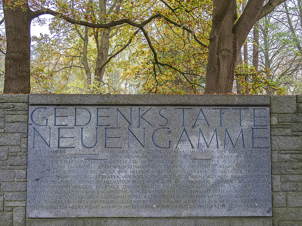 Entrance to Neuengamme concentration camp, the largest concentration camp in Northwest Germany, Europe