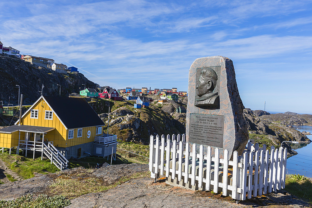 The colorful Danish town of Sisimiut, Western Greenland, Polar Regions