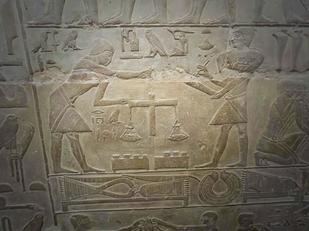 Relief from a tomb in Saqqara, part of the Memphite Necropolis, UNESCO World Heritage Site, Egypt, North Africa Africa