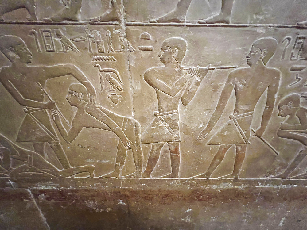 Relief from a tomb in Saqqara, part of the Memphite Necropolis, UNESCO World Heritage Site, Egypt, North Africa Africa