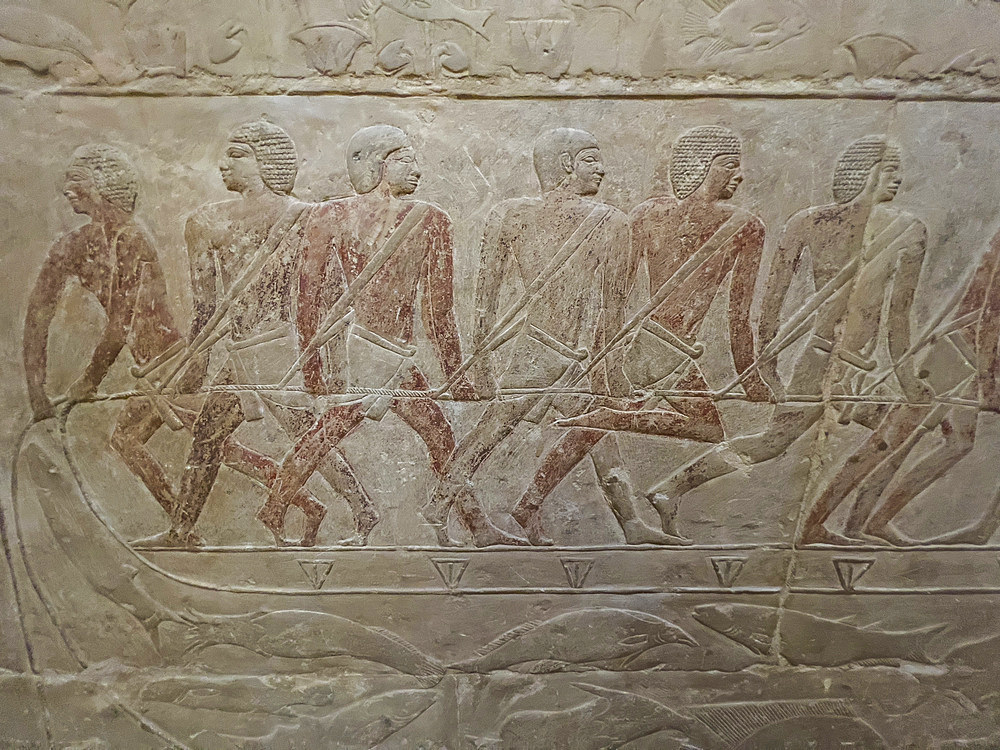 Relief from a tomb in Saqqara, part of the Memphite Necropolis, UNESCO World Heritage Site, Egypt, North Africa Africa