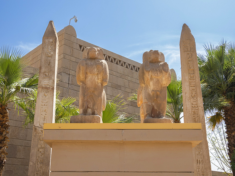 A view of the entrance to the Nubian Museum in the city of Aswan, Egypt, North Africa, Africa