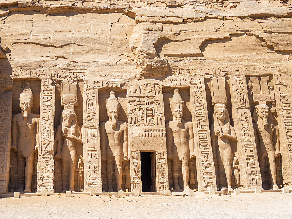 The temple of Hathor and Nefertari (The Small Temple of Abu Simbel), UNESCO World Heritage Site, Abu Simbel, Egypt, North Africa, Africa