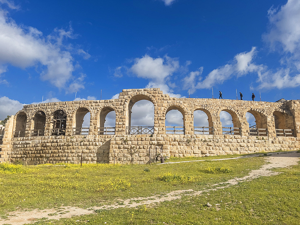 Entrance to the Hippodrome in Jerash, believed to have been founded in 331 BC by Alexander the Great, Jerash, Jordan, Middle East