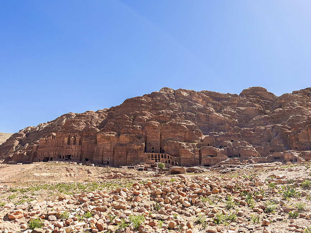 Royal Tombs, Petra Archaeological Park, UNESCO World Heritage Site, one of the New Seven Wonders of the World, Petra, Jordan, Middle East