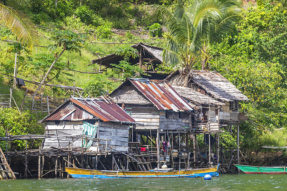 Ranger stations built on the water in Tanjung Puting National Park, Kalimantan, Borneo, Indonesia, Southeast Asia, Asia