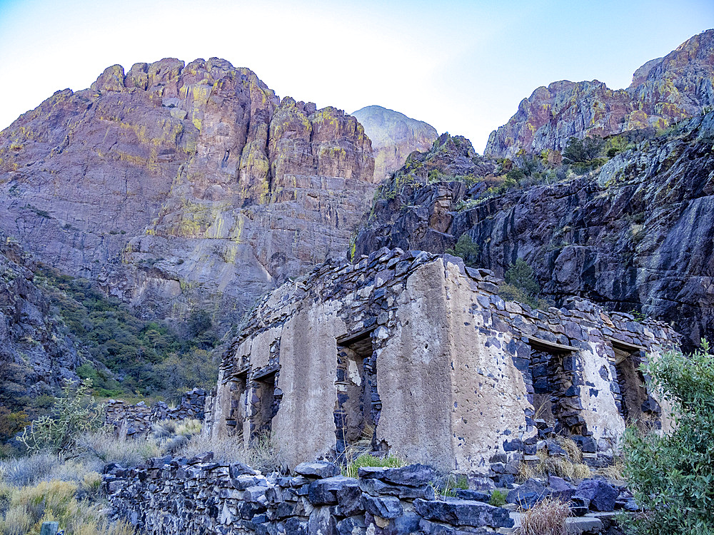 Abandoned building circa late 1800s from the Van Patten Mountain Camp, Dripping Springs Trail, Las Cruces, New Mexico, United States of America, North America