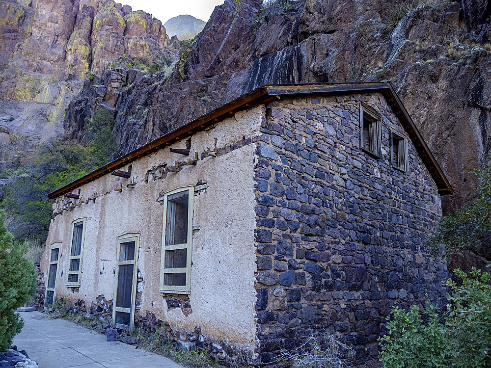 Abandoned building circa late 1800s from the Van Patten Mountain Camp, Dripping Springs Trail, Las Cruces, New Mexico, United States of America, North America