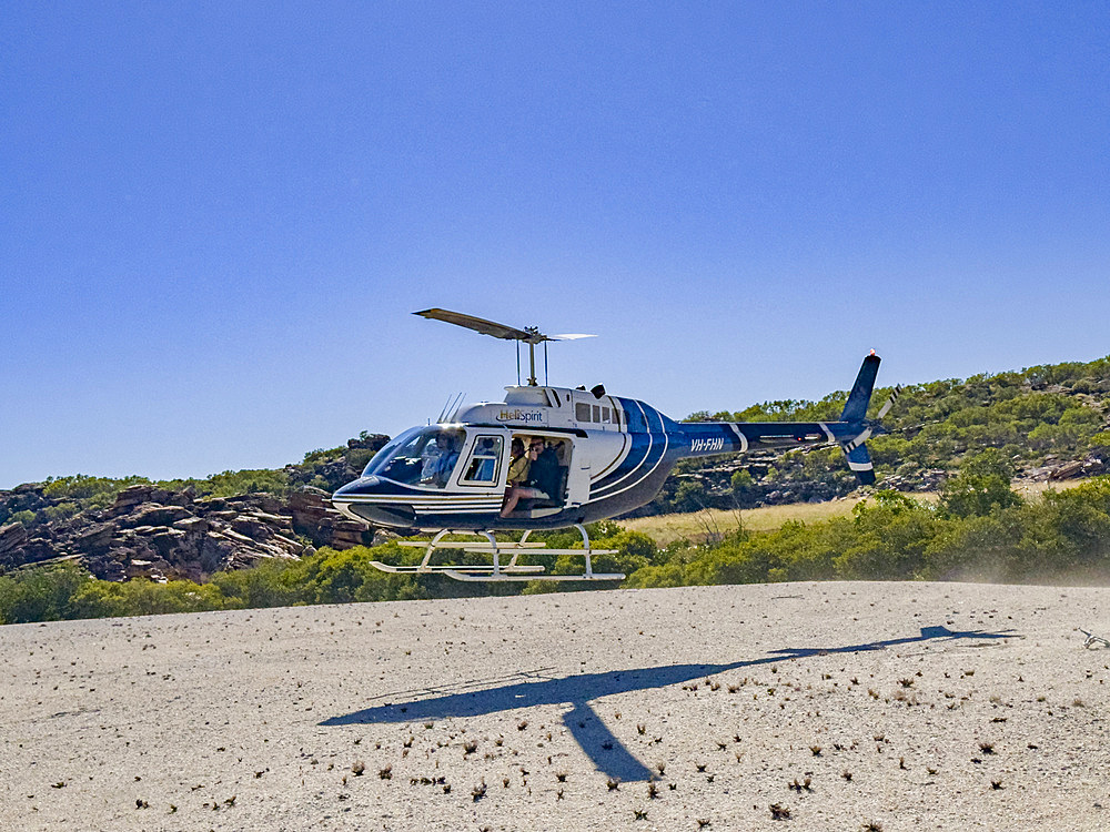 Mitchell River waterfalls via helicopter from Swift Bay, Kimberley, Western Australia, Australia, Pacific